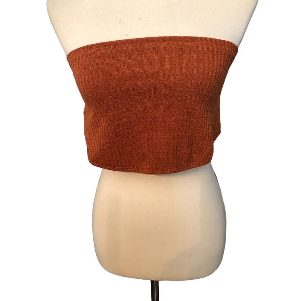 Shein Sexy autumn brown ribbed tube top NWT